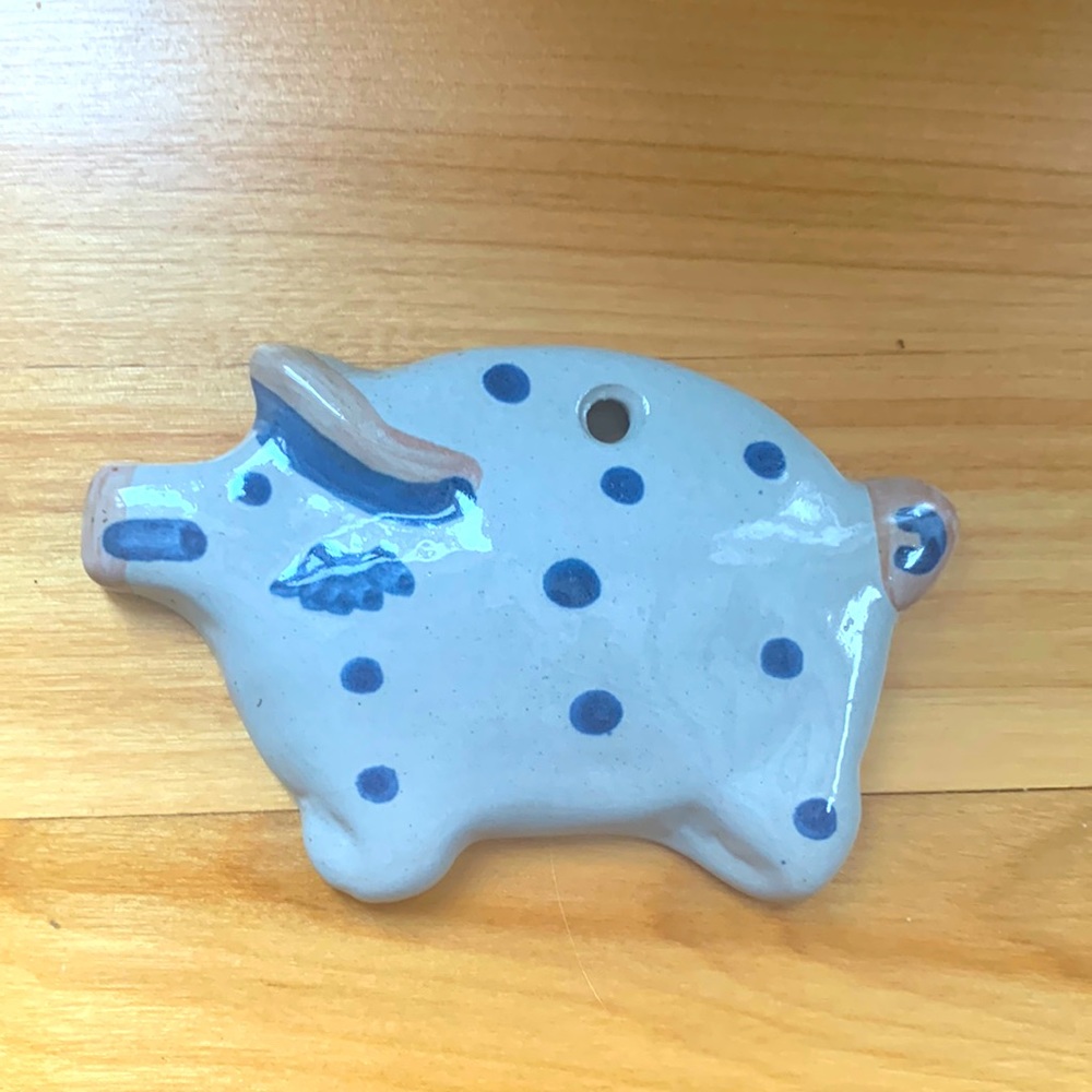 M A Hadley ceramic vintage pig ornament